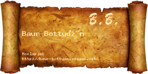 Baur Bottyán névjegykártya